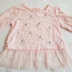 ToughSkins Pink Ballerina Shirt for Baby Girls